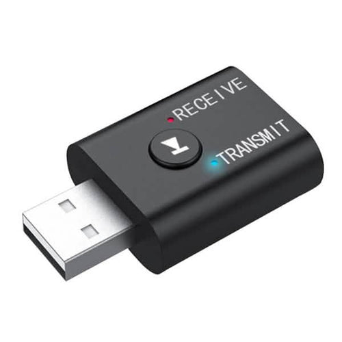 2-Pack USB Bluetooth 5.0 Adapter Transmitter & Receiver for TV, PC, Car Stereo & Home Audio