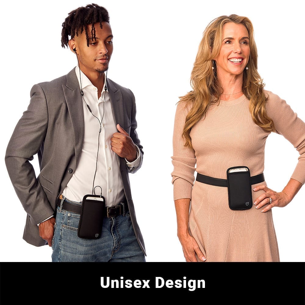 SYB Phone Pouch EMF Radiation Shielding Case with Belt Clip – 5G Tested up to 20GHz