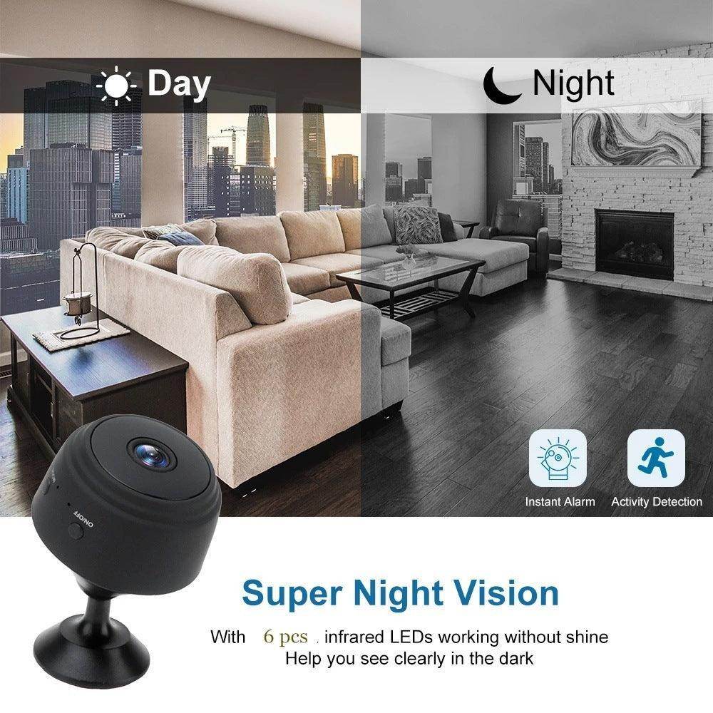 Mini Wireless Magnetic Security Camera 1080P HD with Night Vision, Motion Detection & WiFi App