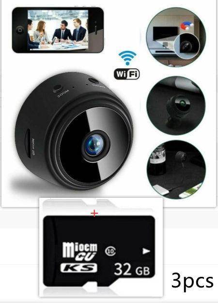 Mini Wireless Magnetic Security Camera 1080P HD with Night Vision, Motion Detection & WiFi App