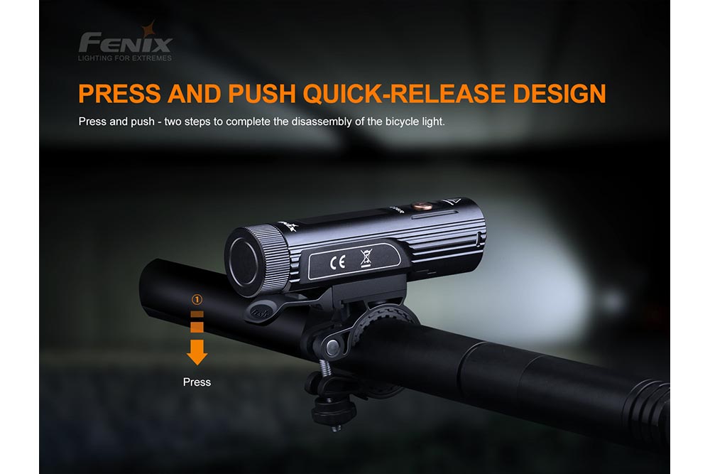 Fenix BC26R LED Bike Light 1600 Lumens USB-C Rechargeable IP68 Waterproof with 65-Hour Runtime