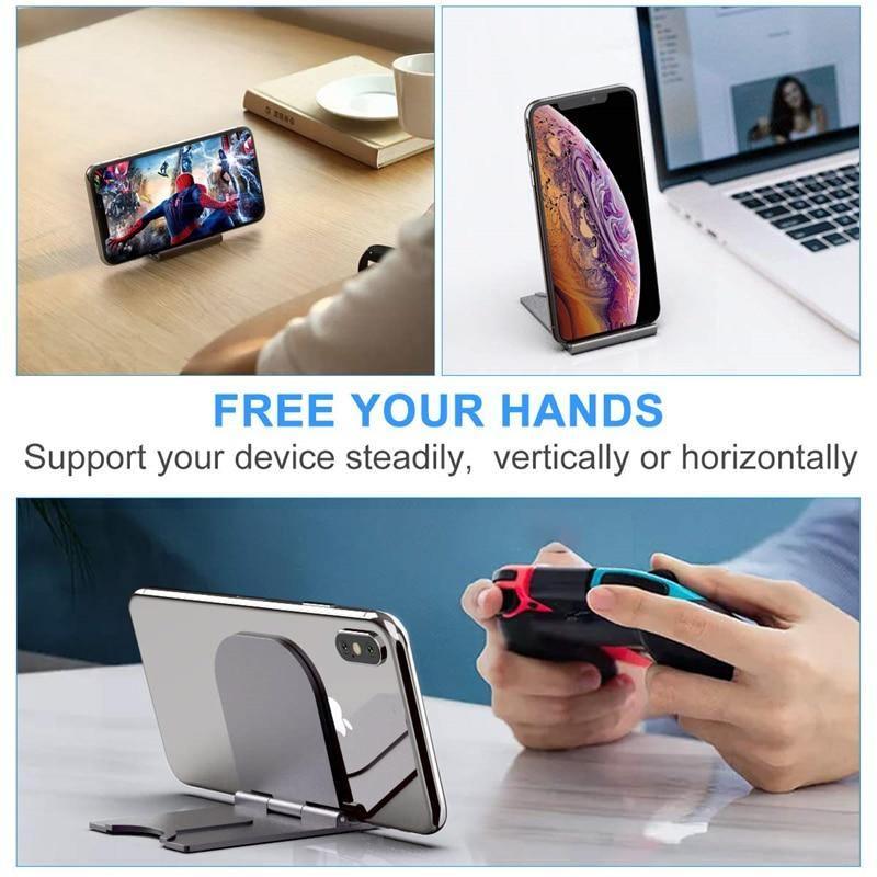 Portable Hands-Free Phone Stand Waterproof Nylon Mount for Desk, Kitchen & Video Calls