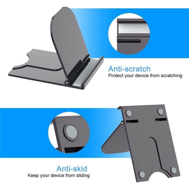 Portable Hands-Free Phone Stand Waterproof Nylon Mount for Desk, Kitchen & Video Calls