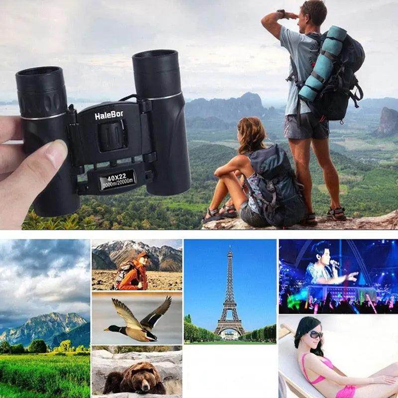 Compact High-Magnification Binoculars up to 40x with HD Multicoated Lenses & Dual Focus