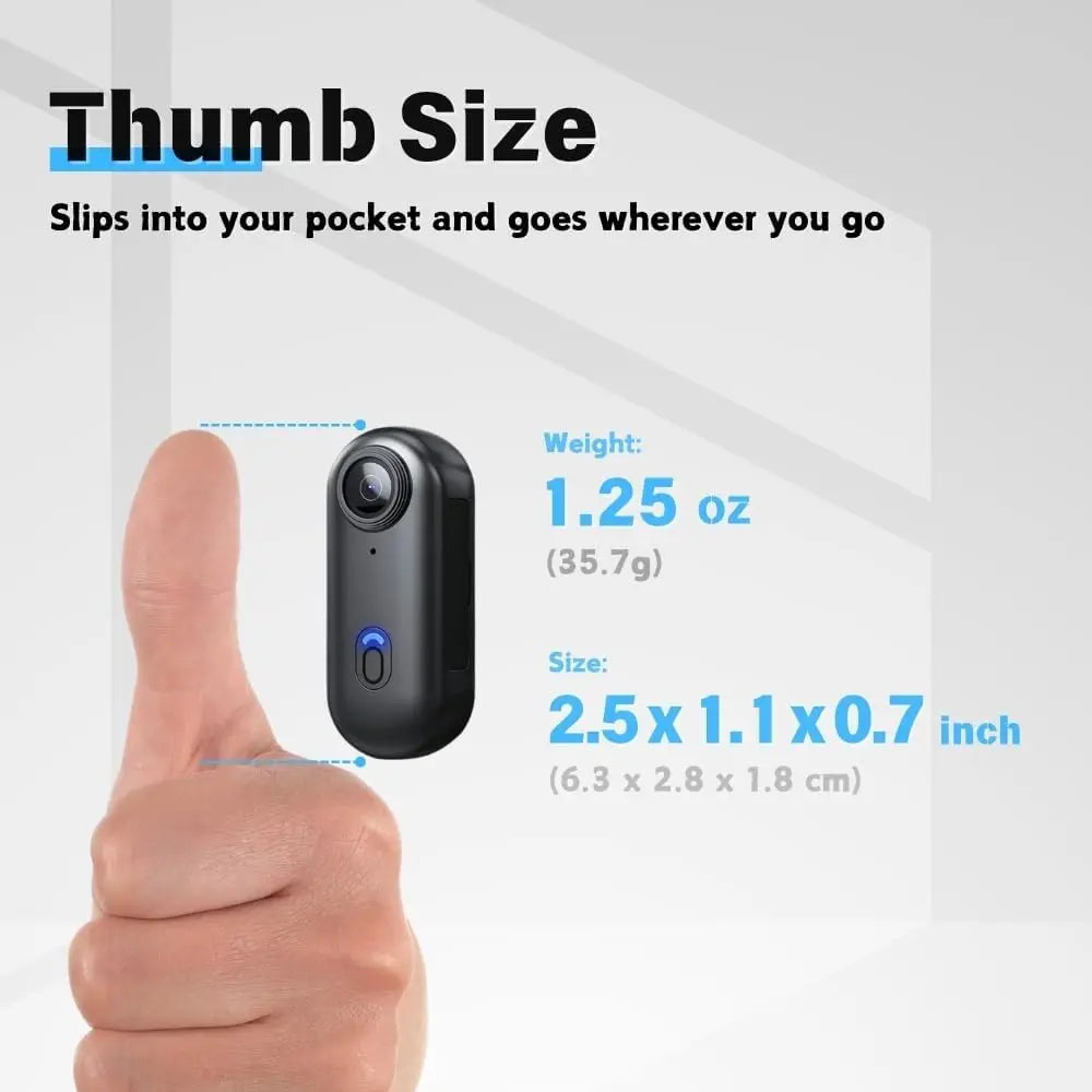 4K Mini Vlog Camera with WiFi, Magnetic Mount & 360° Clip – Waterproof Action Camera