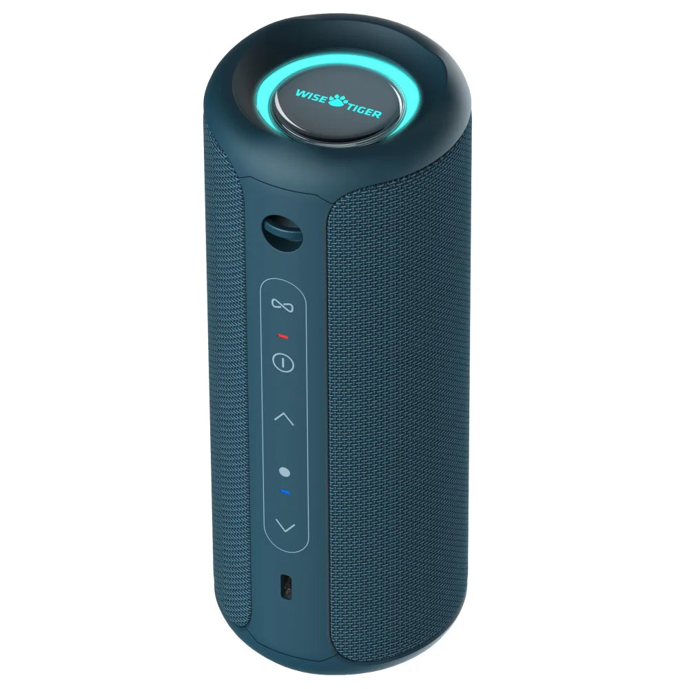 Wisetiger P3 Portable Bluetooth Speaker 30W IPX7 Waterproof with 20-Hour Battery & RGB Lighting