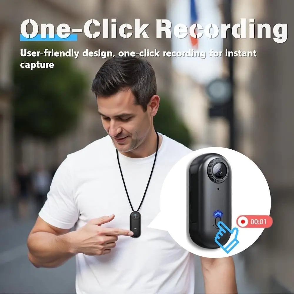 4K Mini Vlog Camera with WiFi, Magnetic Mount & 360° Clip – Waterproof Action Camera