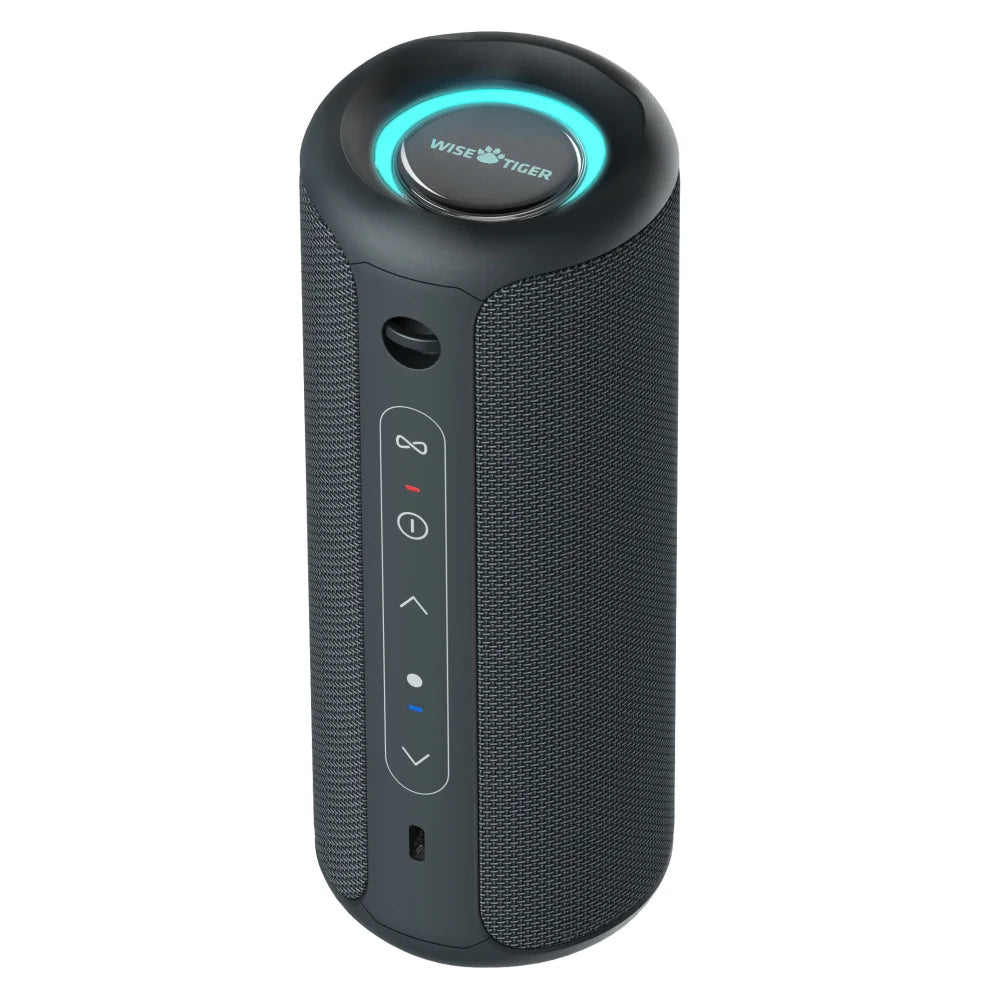 Wisetiger P3 Portable Bluetooth Speaker 30W IPX7 Waterproof with 20-Hour Battery & RGB Lighting