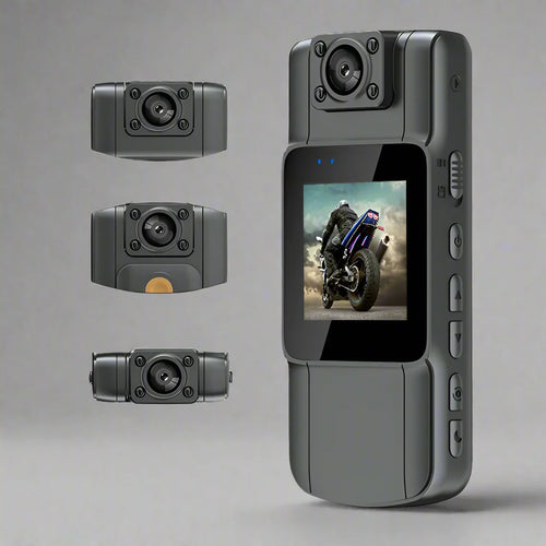 1080P Body Camera with Infrared Night Vision, 180° Rotating Lens & 7-Hour Battery