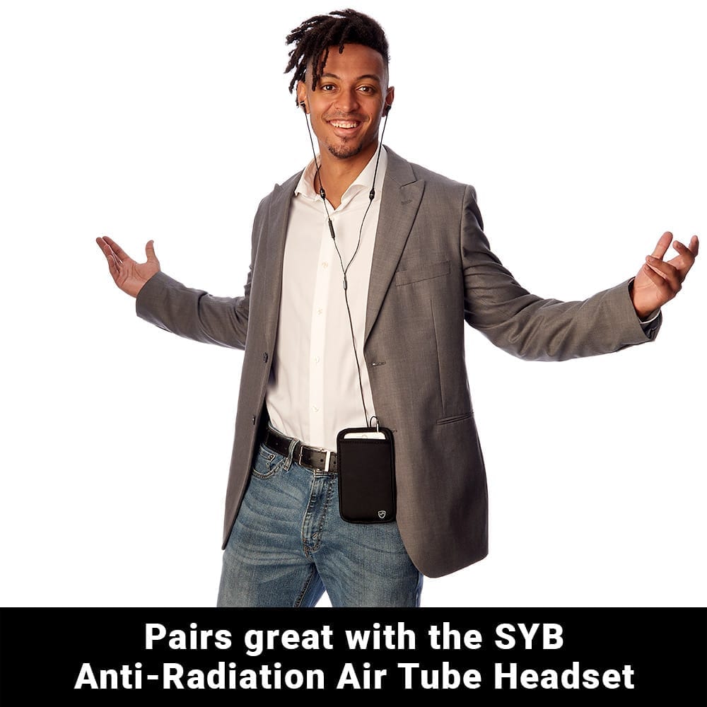 SYB Phone Pouch EMF Radiation Shielding Case with Belt Clip – 5G Tested up to 20GHz