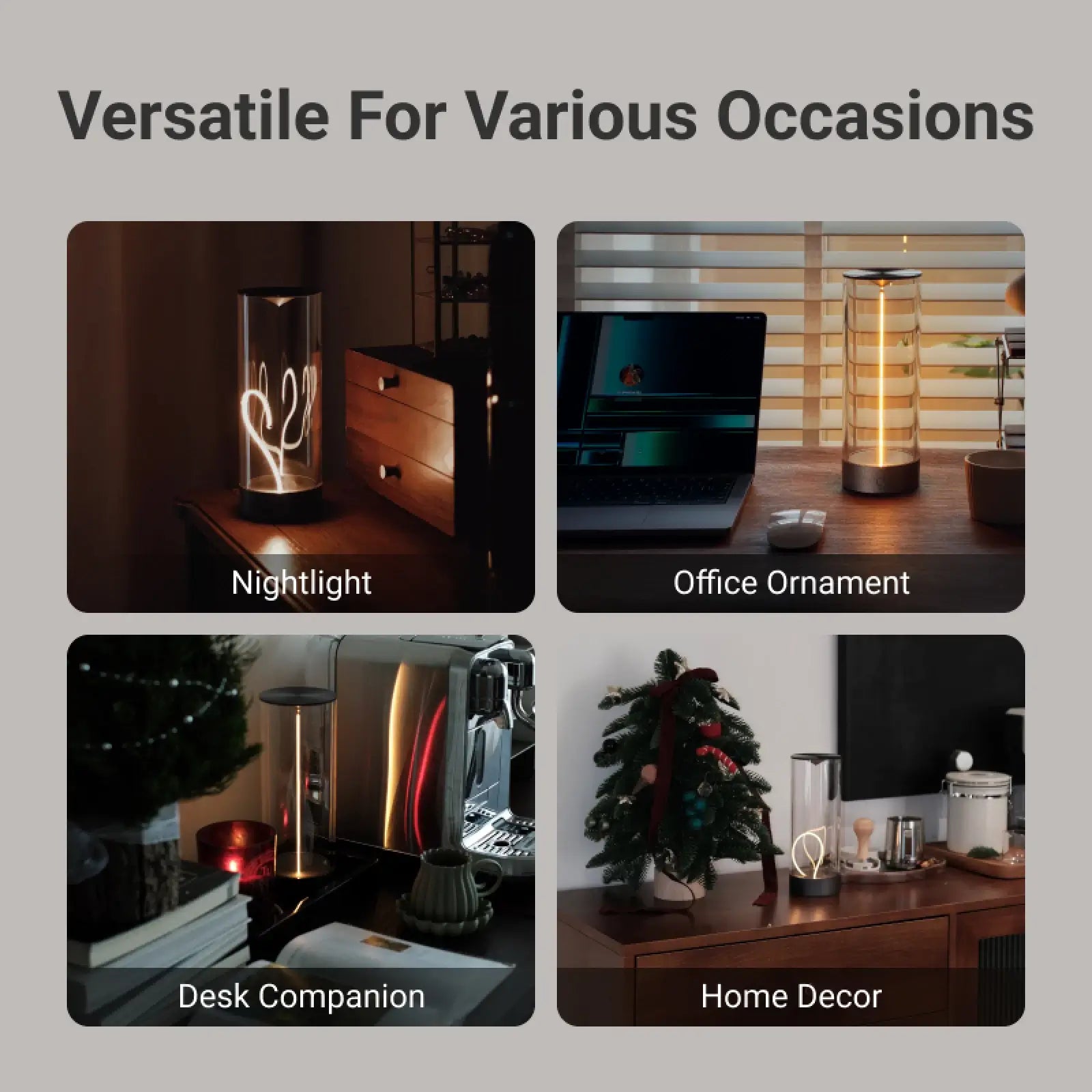 AUGE Light Minimalist Cordless LED Table Lamp USB-C Rechargeable with Magnetic Design
