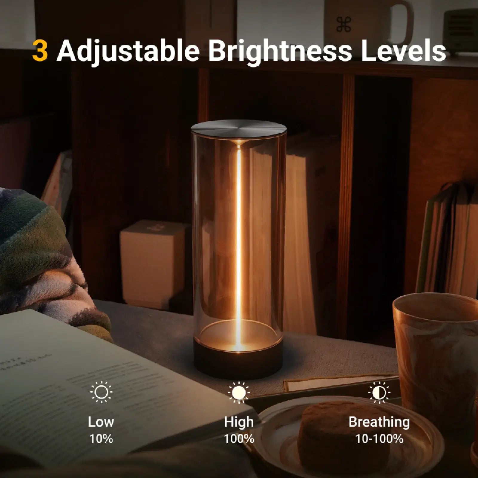 AUGE Light Minimalist Cordless LED Table Lamp USB-C Rechargeable with Magnetic Design