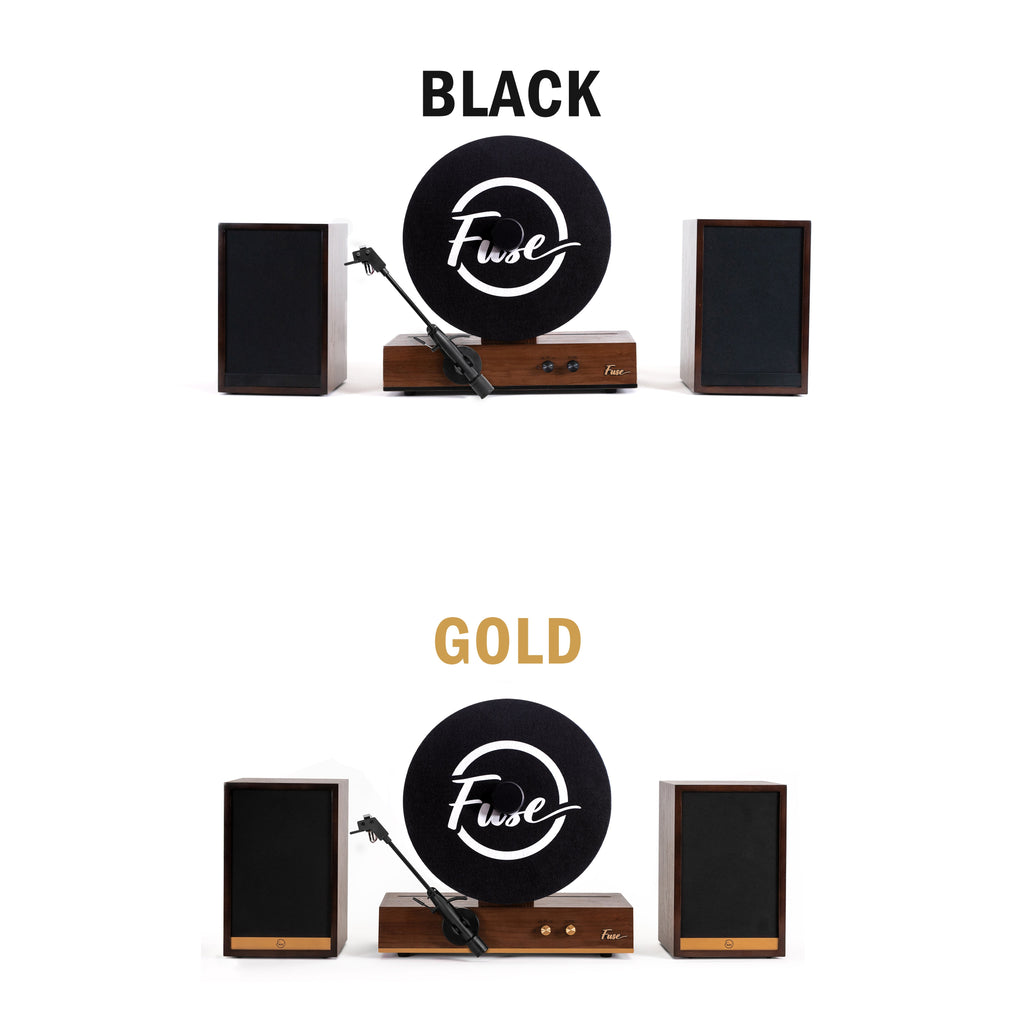 Fuse Audio GLD Vertical Vinyl Record Player with Bluetooth 5.3, 72W Speakers & Audio Technica Cartridge
