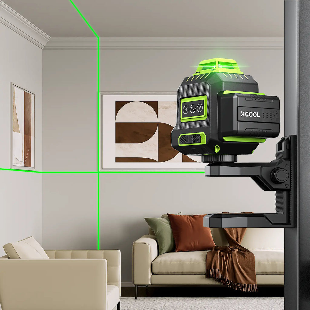 xCool Brillaser 360° Self-Leveling Laser Level with USB-C Rechargeable Battery & IP54 Rating