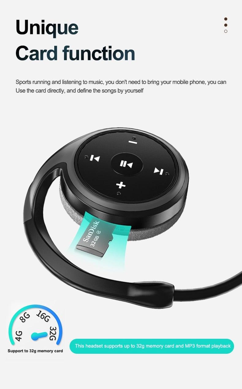 STEVVEX Wireless Sport Earbuds with Built-In MP3 & FM Radio